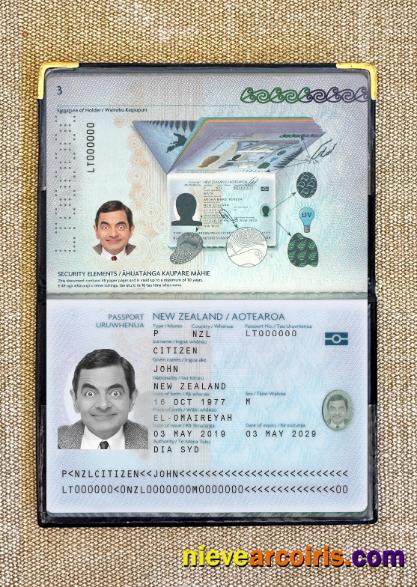 New Zealand passport 2019-present photolook